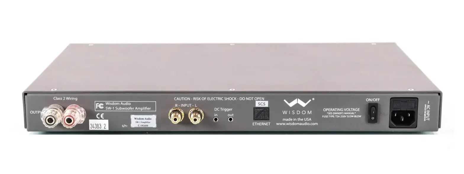 Wisdom Sw-1 Subwoofer Amplifier Owner's Manual