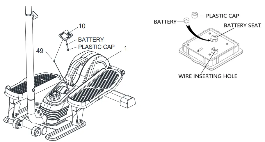 SUNNY SF-E3988 Magnetic Standing Elliptical with Handlebars - BATTERY REPLACEMENT