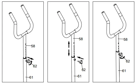 SUNNY SF-E3988 Magnetic Standing Elliptical with Handlebars - HEIGHT OF HANDLEBAR