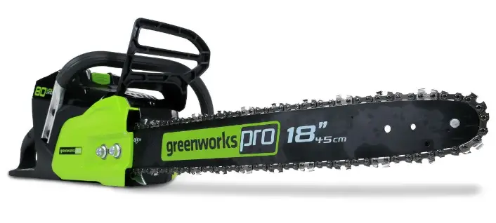 greenwork pro 2019902 18 Inch 80 Volt Lithium Ion Cordless Chainsaw-