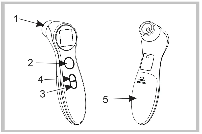 Cooper-Atkins Infrared Forehead Thermometer DET-306 - FIGURE 1