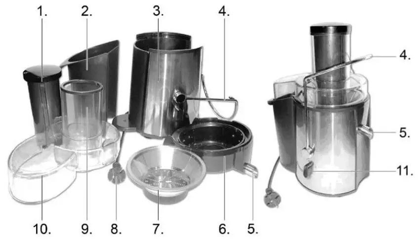 HEINNER XF-1000GRSP Juice Extractor - fig 1