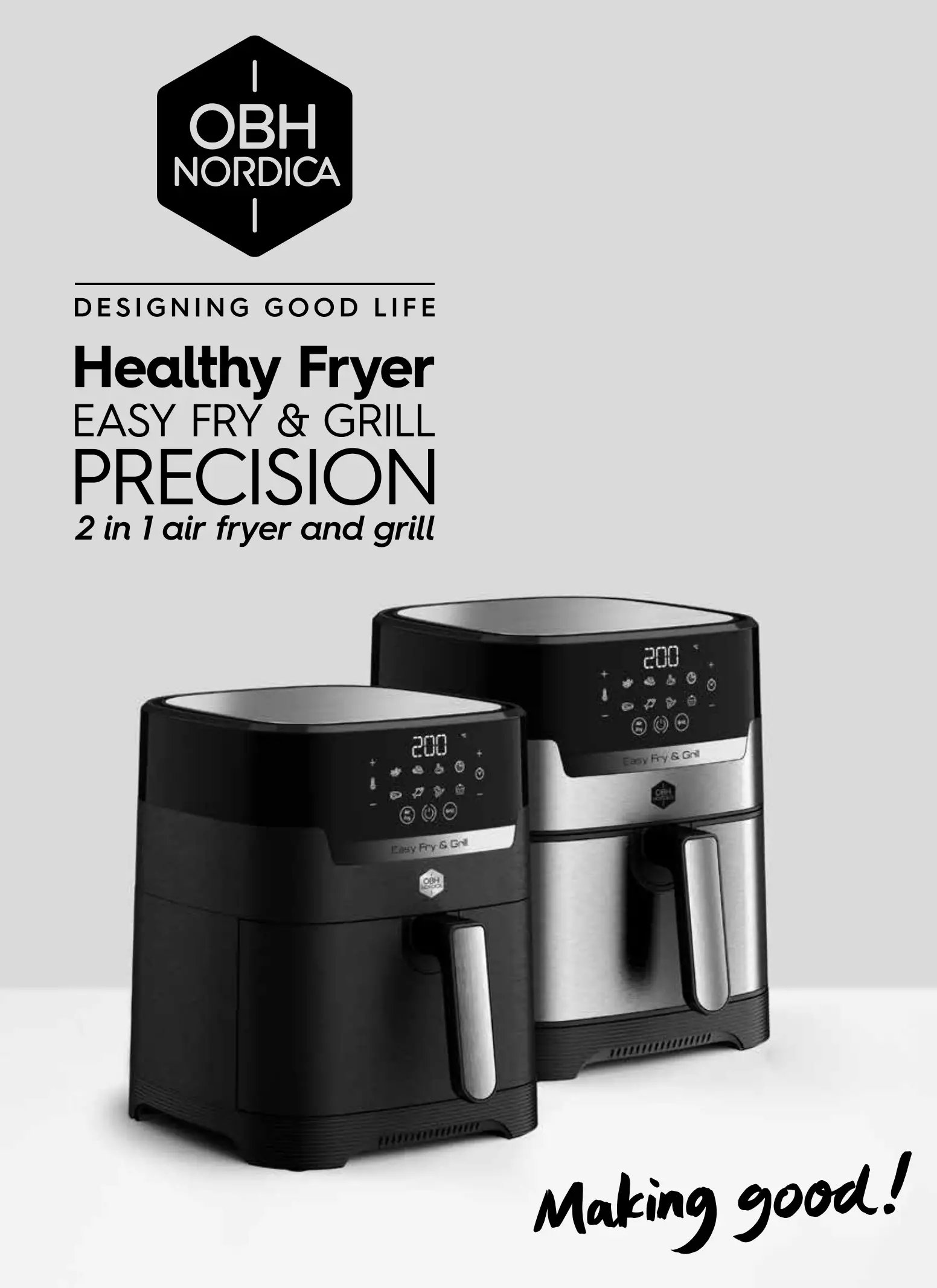 OBH NORDICA AG5058S0 Healthy Fryer Easy Fry and Grill Instruction Manual