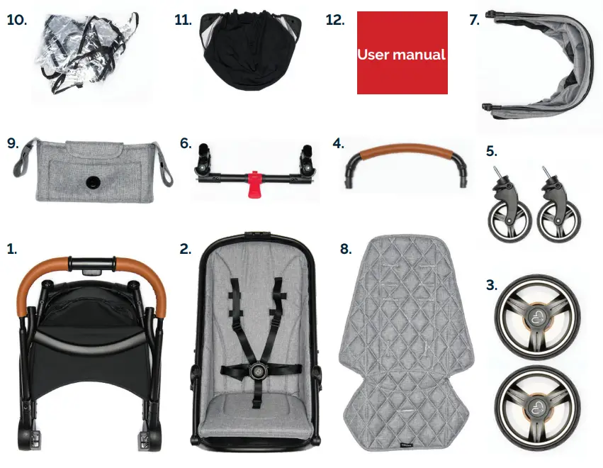 babybee ROVER2019 2-in-1 Bassinet Plus Stroller Set - the box