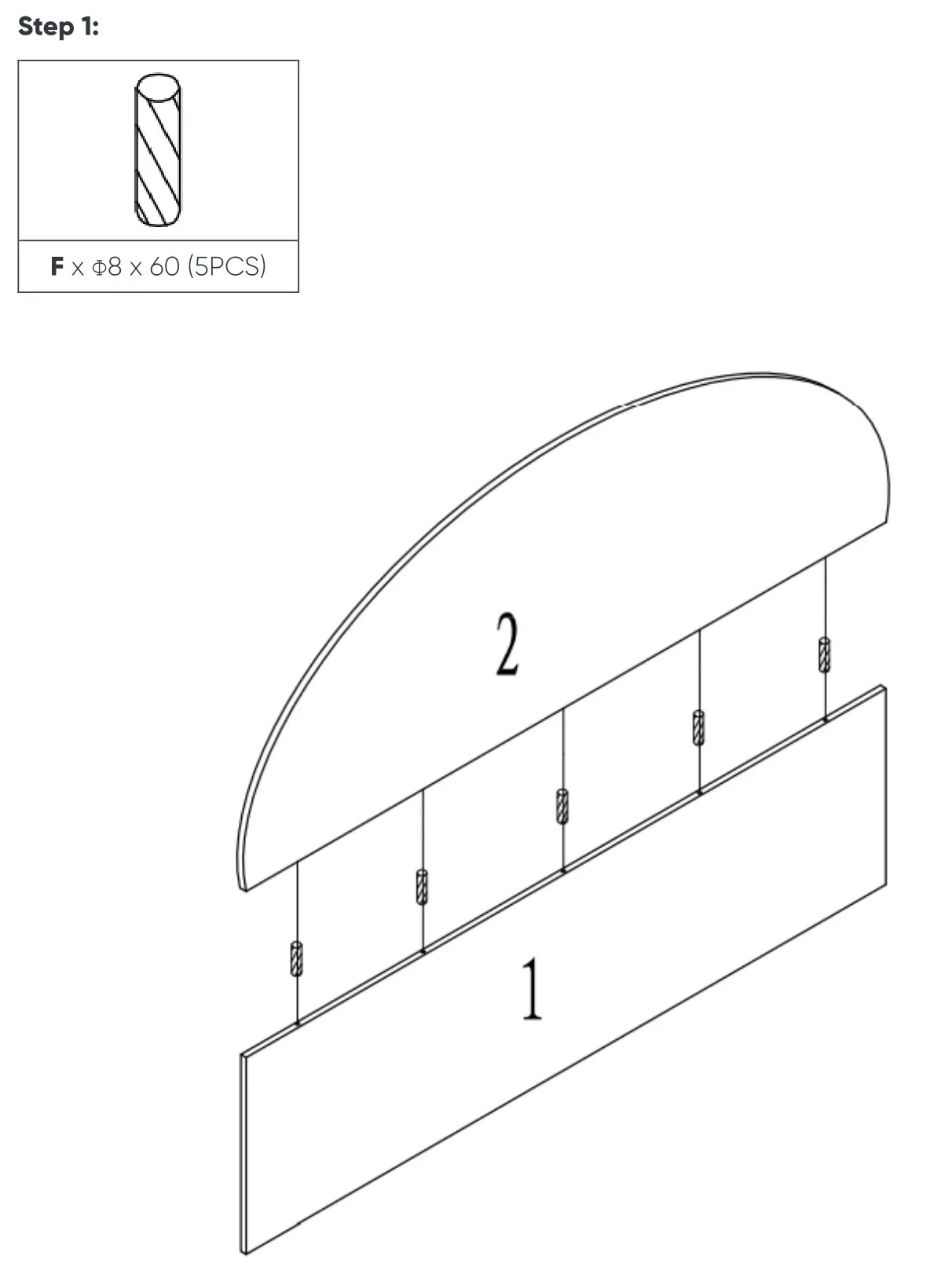 MATT BLATT SAO PAULO BED FRAME (QUEEN) - ASSEMBLY 1