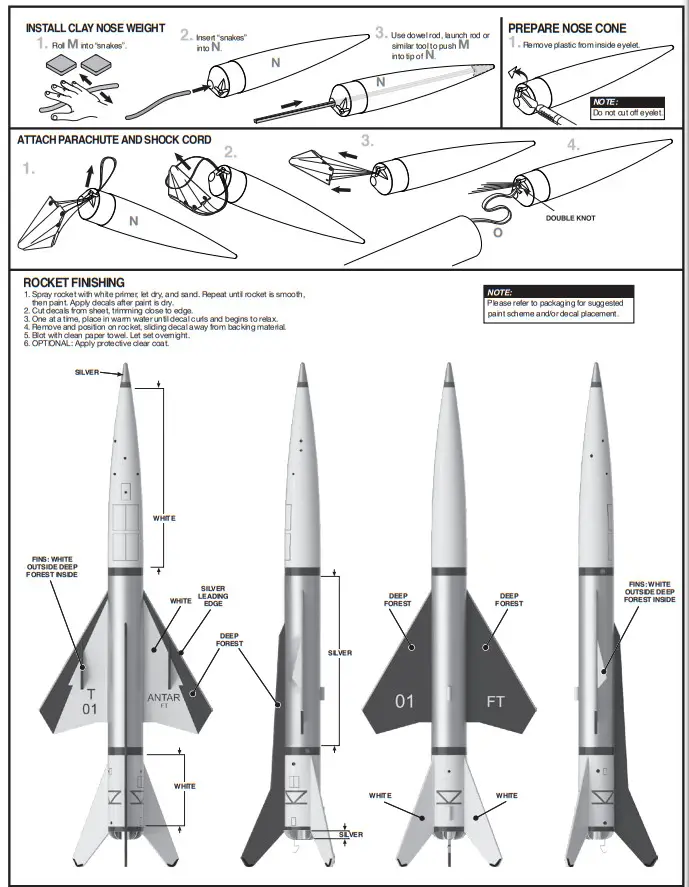 ESTES 7310 Advanced Level Model Rocket Kit-6
