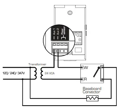 sinope TH1300ZB Smart Floor Heating Thermostat - AUXILIARY OUTPUT