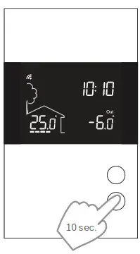 sinope TH1300ZB Smart Floor Heating Thermostat - change the setting