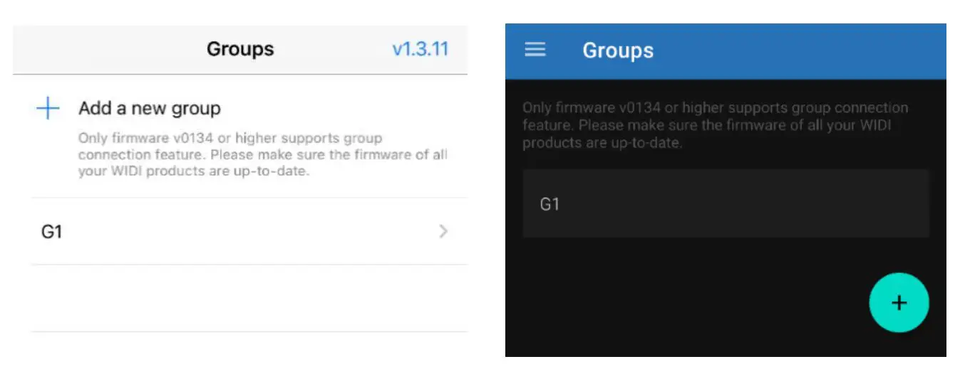 CME V06 WIDI App - After completing the group settings