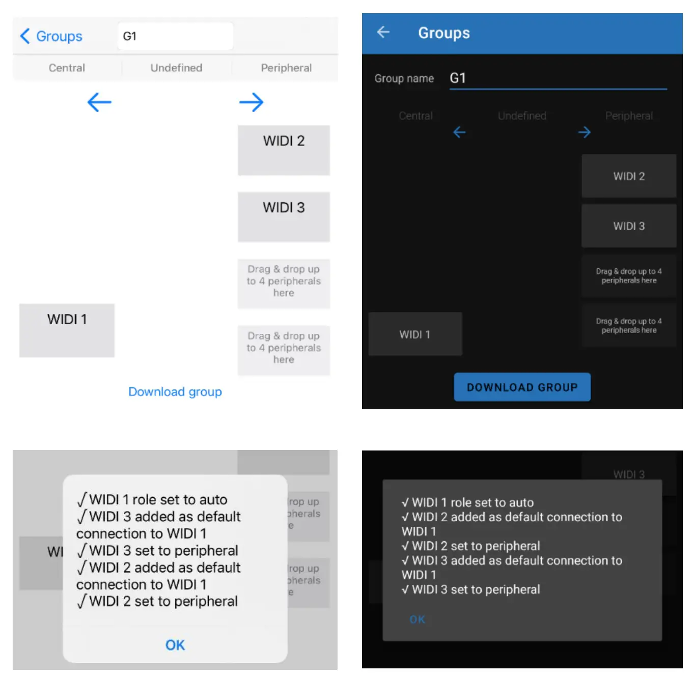 CME V06 WIDI App - Click [Download Group]. Next the WIDI App will complete