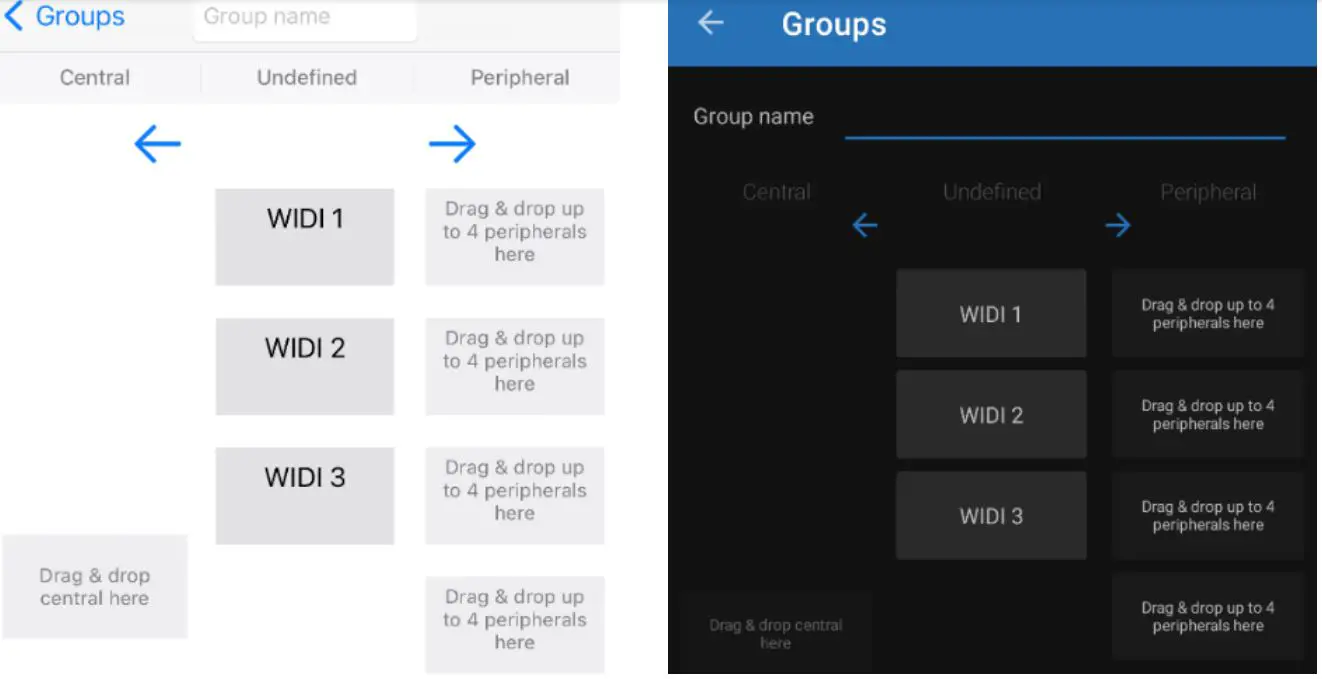 CME V06 WIDI App - Click [Group Name] at the top to name the group