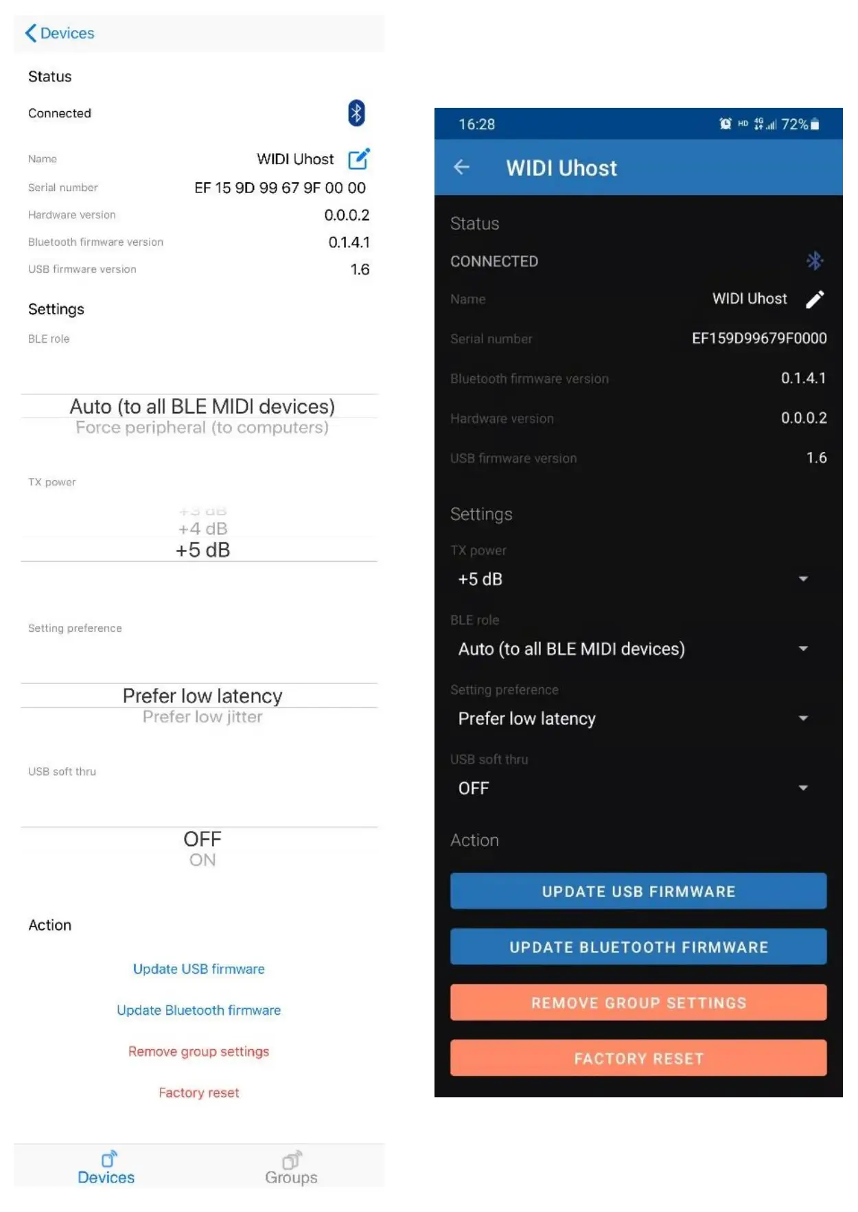 CME V06 WIDI App - DEVICE