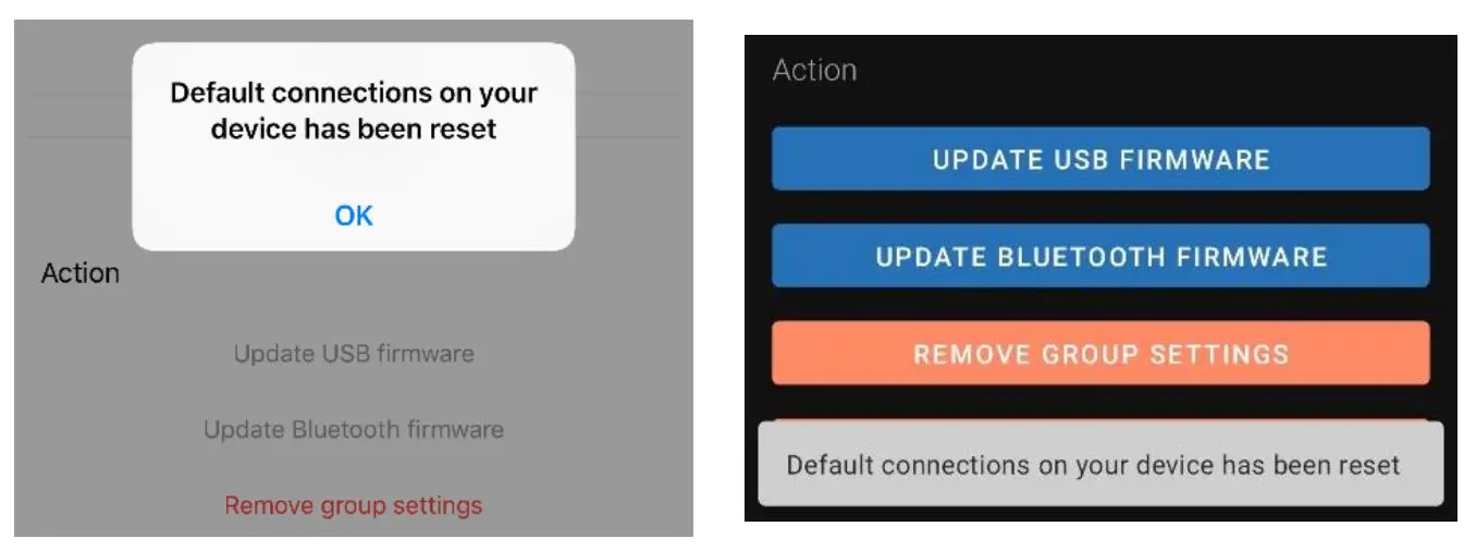 CME V06 WIDI App - Remove group settings