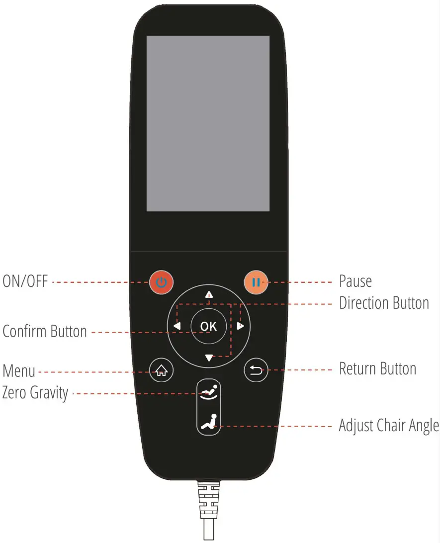 Brookstone BK-550 Massage Chair - remot