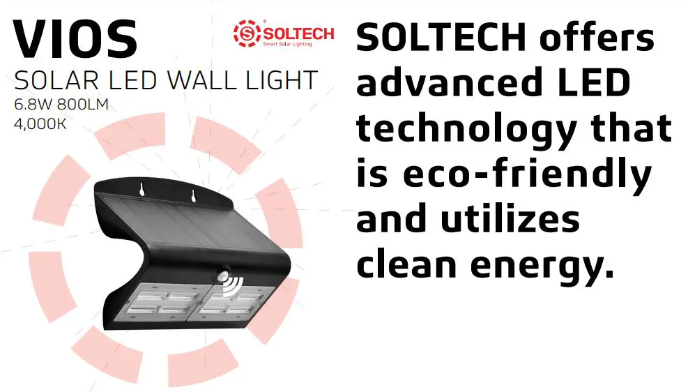 SOLTECH VIOS Solar LED Wall Light Instruction Manual