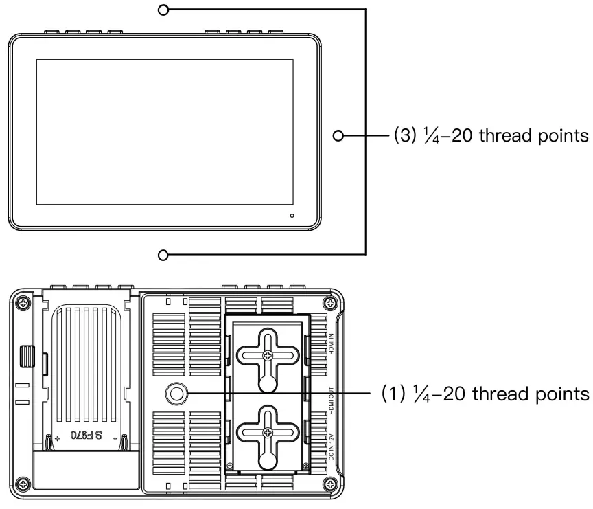 C4i F970 5 5 Inch Touch Screen Monitor-Mount Points