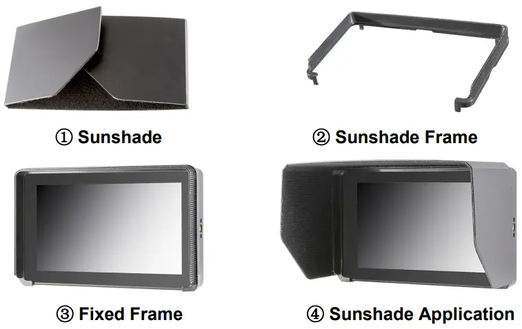 C4i F970 5 5 Inch Touch Screen Monitor-Sunshade
