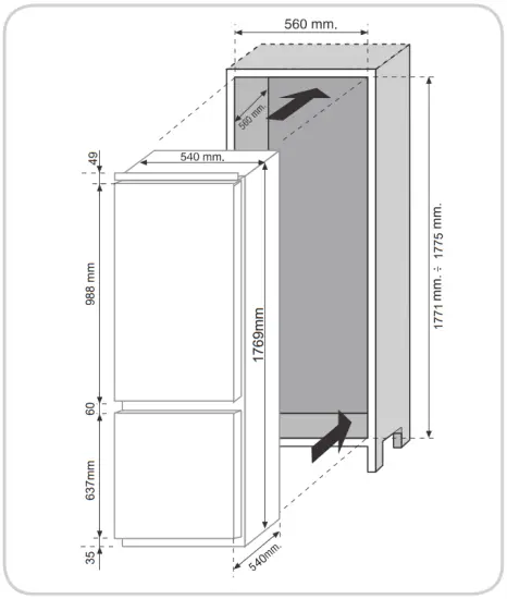 PRODUCT DIMENSIONS AND BUILT-IN COMPARTMENT