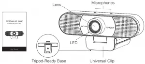 USB WEBCAM HD 1080P HD WEBCAM EMEET C960-1