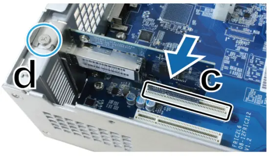 To install the network interface card