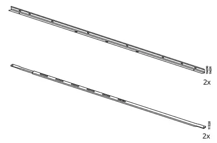 IKEA GURSKEN Bed Frame with Headboard Light Beige 3