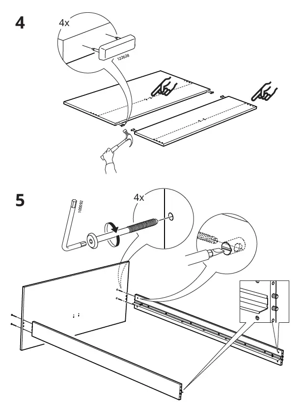 IKEA GURSKEN Bed Frame with Headboard Light Beige 6