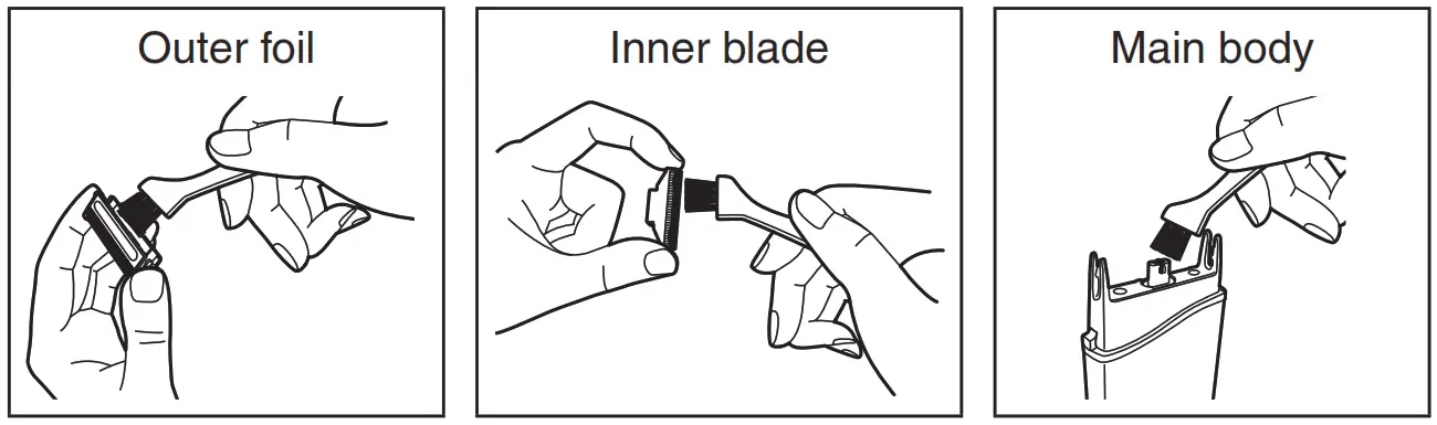 Panasonic ES RC20 Men Pocket Shaver - Remove the inner blade