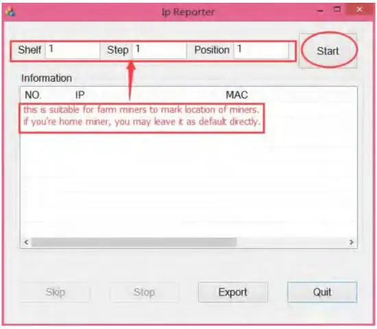 BITMAIN Antminer Z9 Profitability Server - Click Start.
