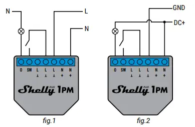 Shelly Plus 1PM 1 Channel 16A WiFi Operated Relay Switch-