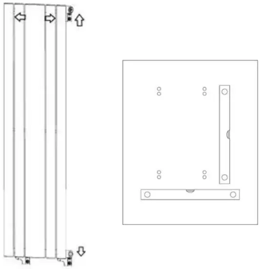 better bathrooms BeBa 25391 Single Panel Vertical Radiator with Mirror - Installation 2