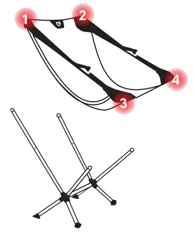NEMO Moonlite Reclining Chair Camping Chair - Assemble Seat