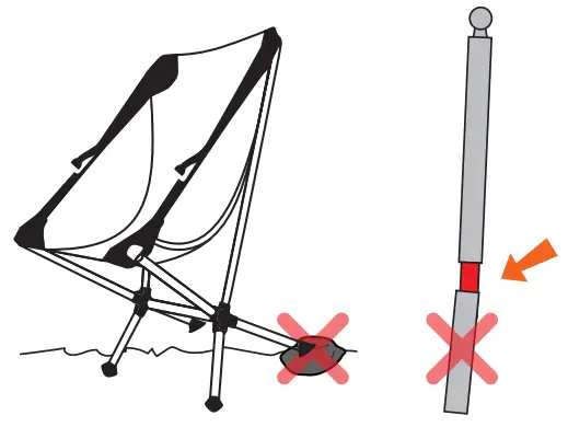 NEMO Moonlite Reclining Chair Camping Chair - Warnings2.