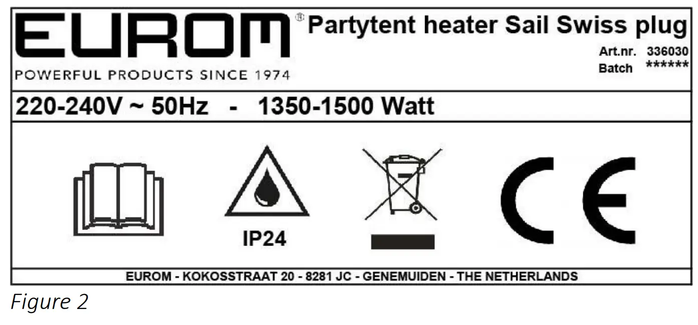 EUROM 336009 Partytent Heater Sail - fig 1