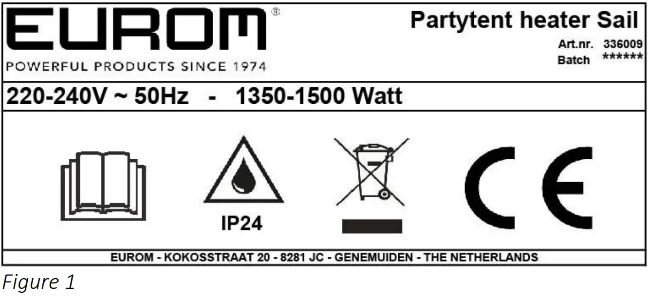 EUROM 336009 Partytent Heater Sail - fig