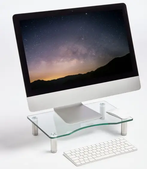 VonHaus 3005078 Small Glass Monitor Stand