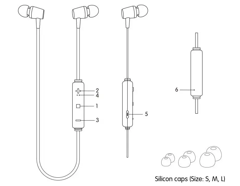 Wireless Earphones KJBTIEARBK Functions