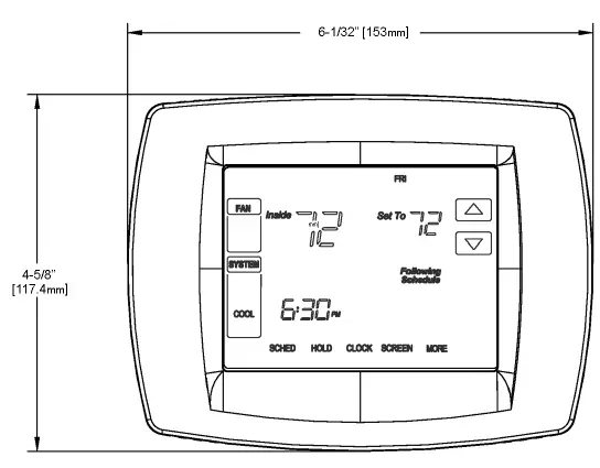 Honeywell TB3026B BACnet Fixed Function Thermostat fig 1