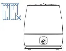 Everlasting Comfort Ultrasonic Humidifier near curtains