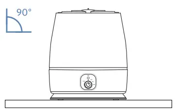 Everlasting Comfort Ultrasonic Humidifier , steady, flat and dry surface.