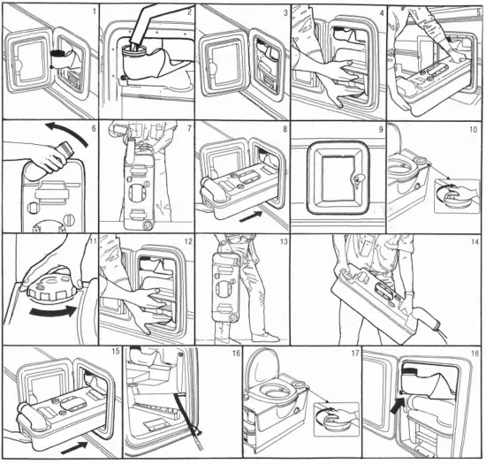 THETFORD C4 Bench Cassette Toilet - 5