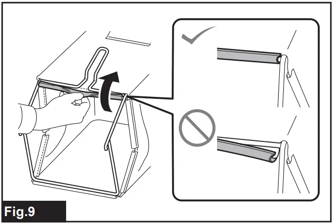 Assembling the grass basket
