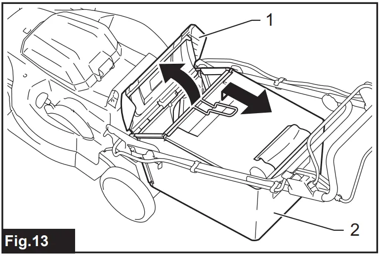 Attaching the mulching plug