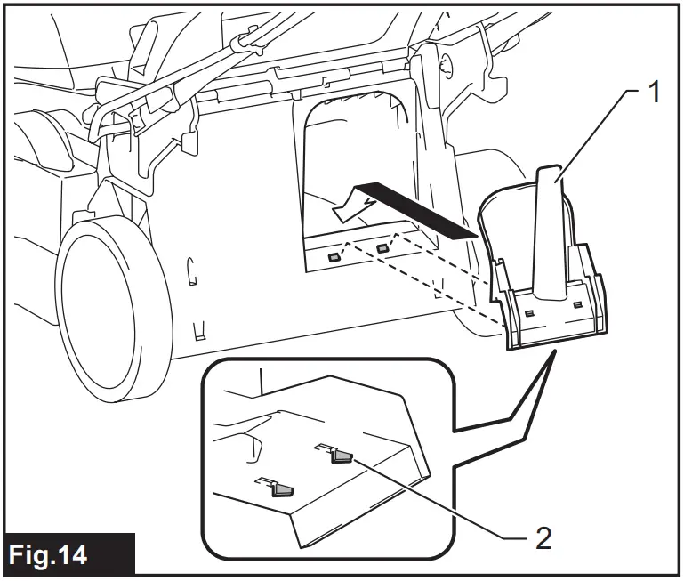 Attaching the mulching plug