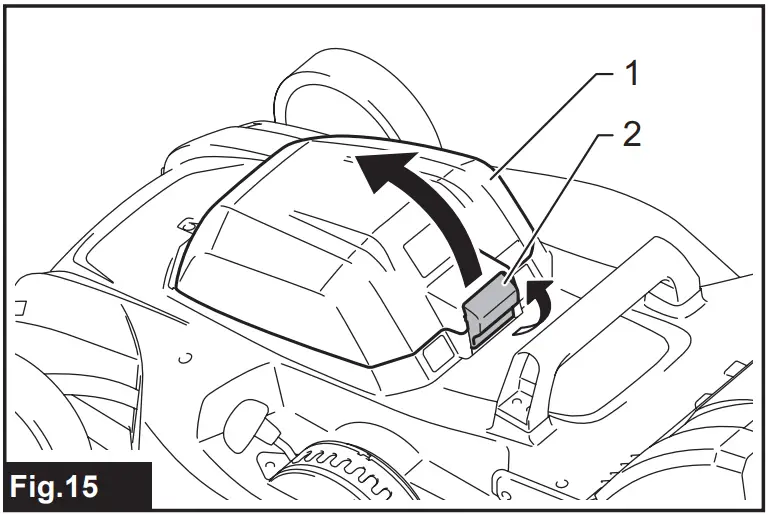 To install the battery cartridge