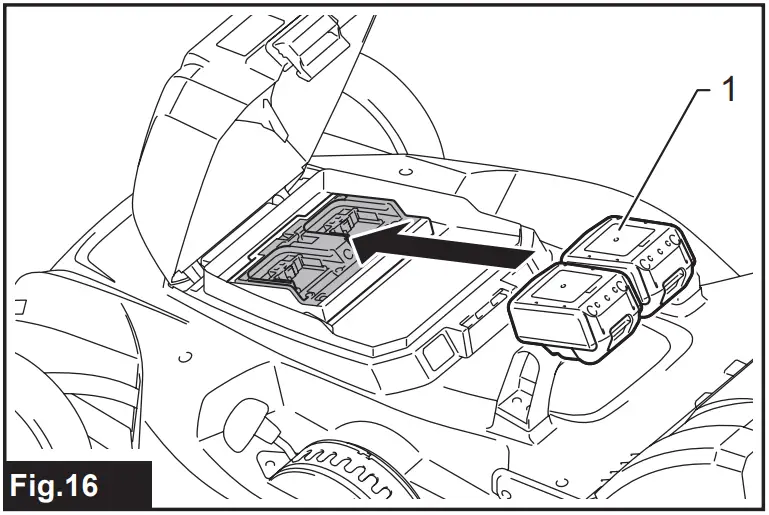 To install the battery cartridge