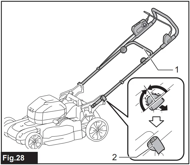 Adjusting the handle height