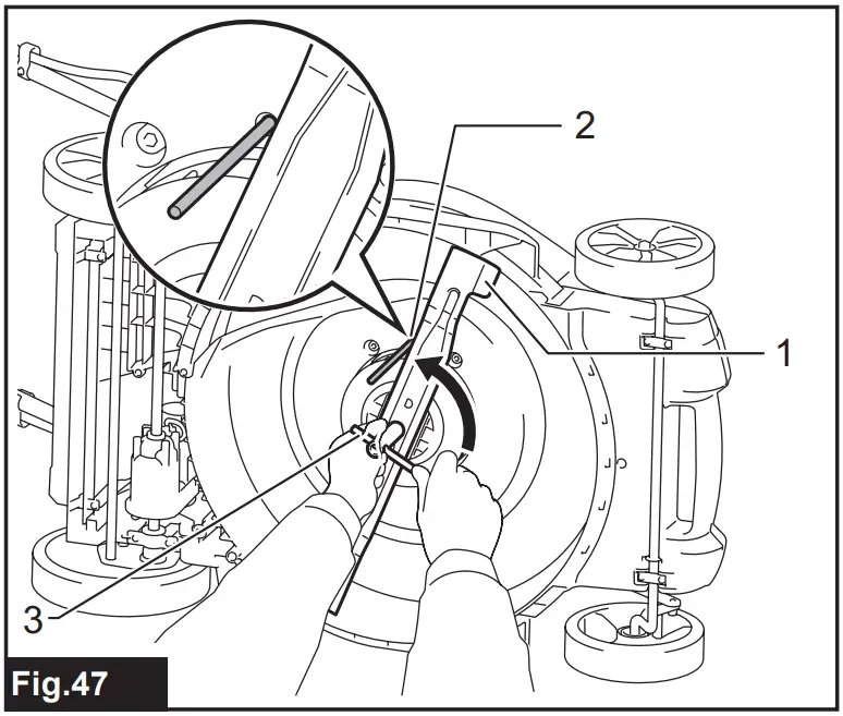 Removing the mower blade