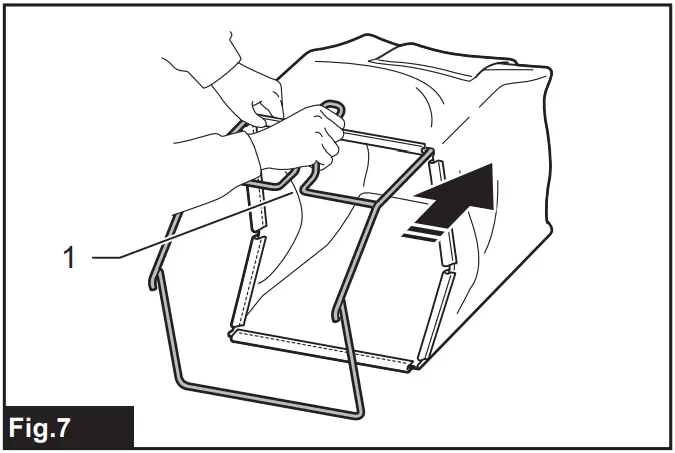 Assembling the grass basket