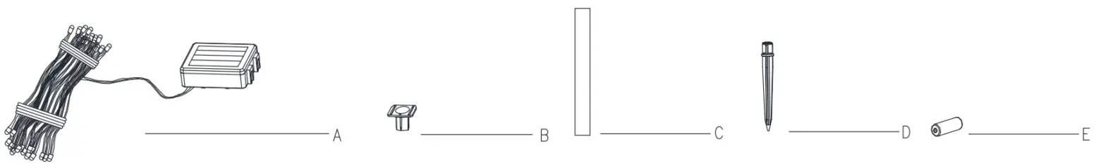 HAMPTON BAY 82265 Solar LED String Light - 4