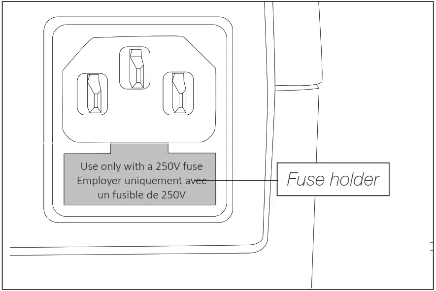 JBC TESE 1QA (100V 120V) Precision Hot Air Station - Fuse holder